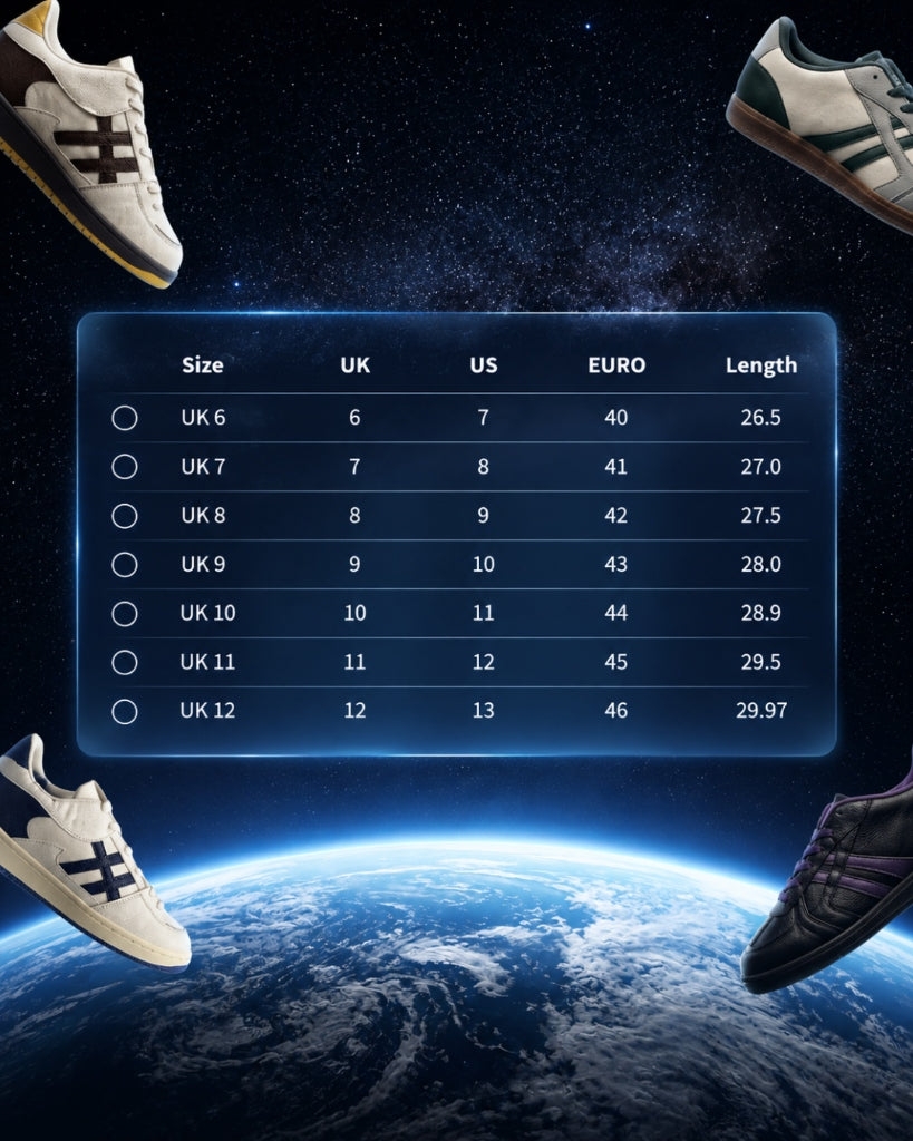 CosmisWorld Sneaker Size Chart